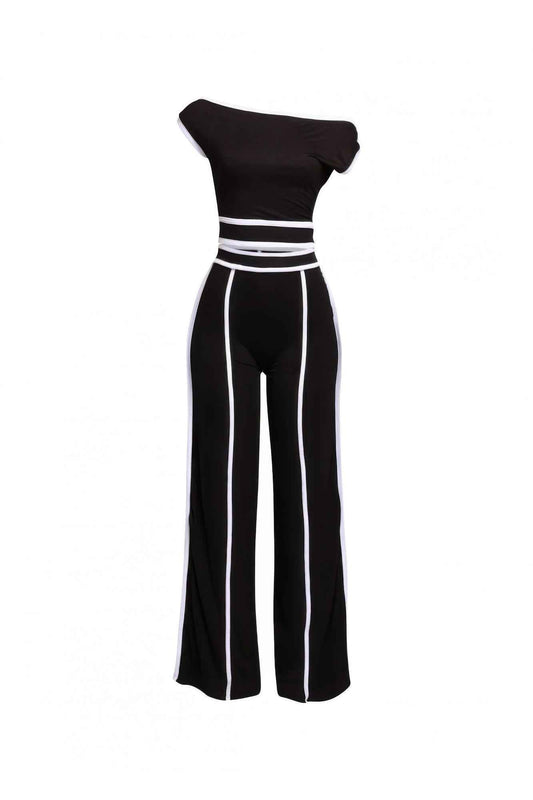 New Arrival – Color Contrast Detailed Off Shoulder Set – New Arrival Now Live