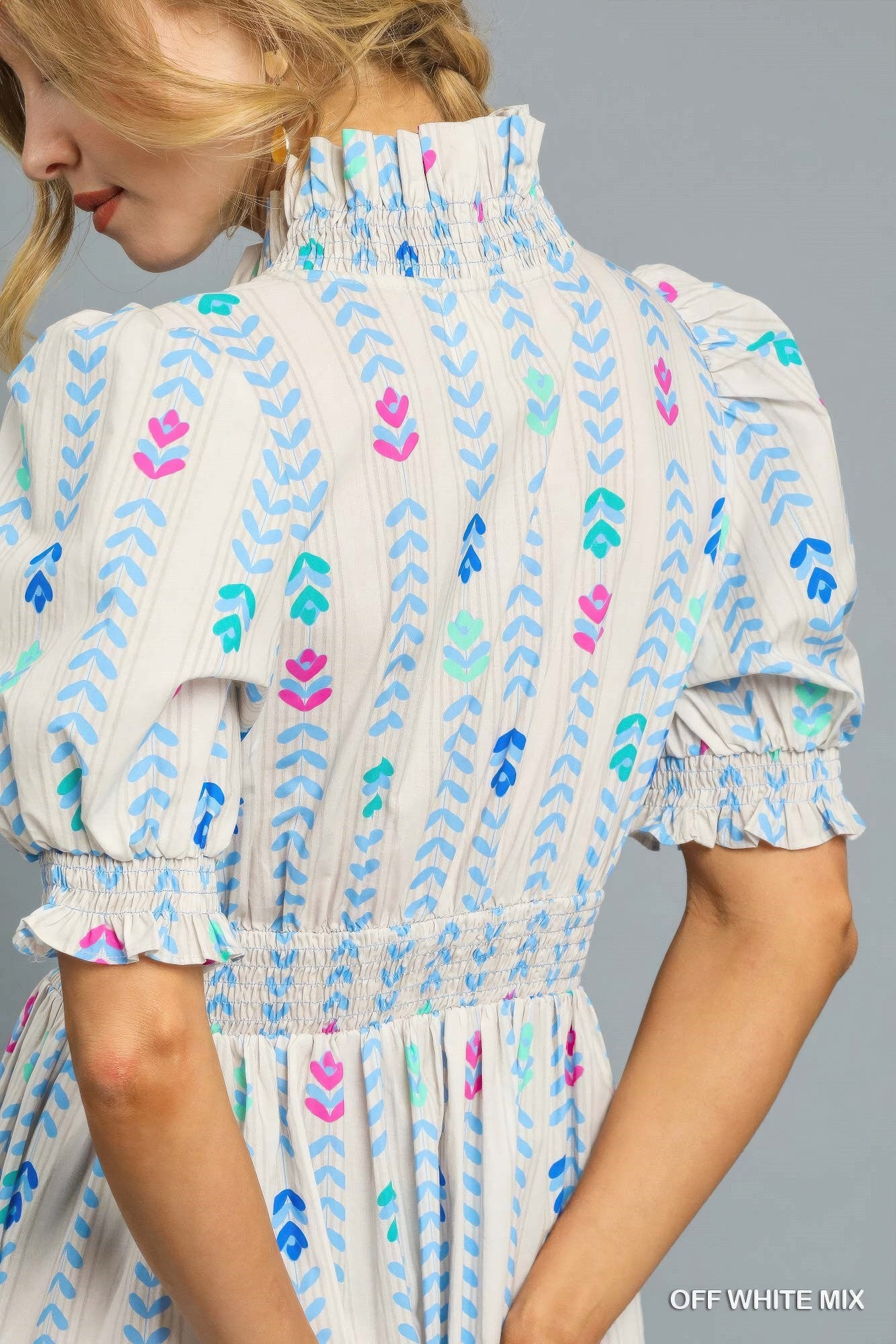 Vibrant Ruffle Smocked Midi Dress-Product Type | Naughty Smile Fashion
