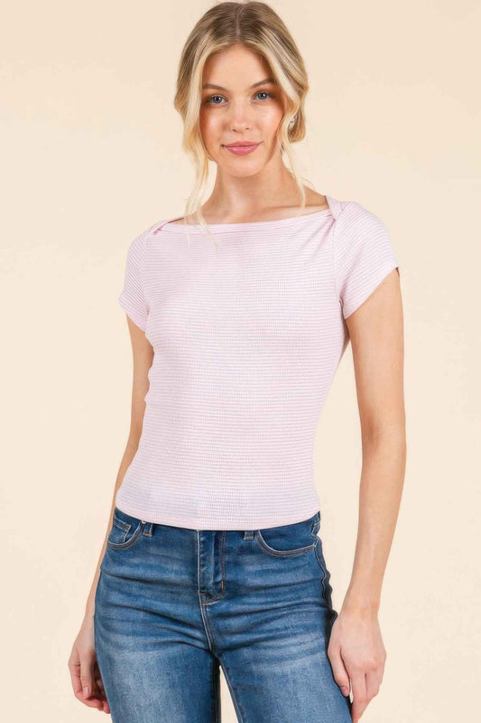 New Arrival – Boat Neck Striped Tee – New Arrival Now Live