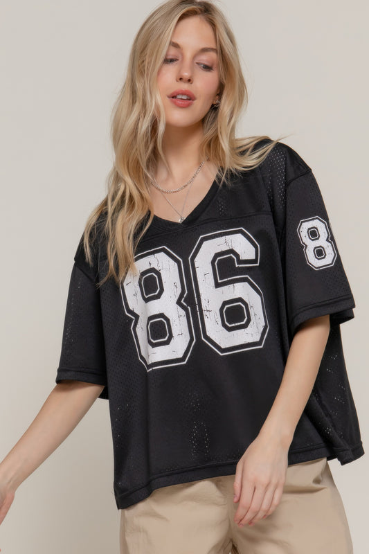 New Arrival – Silk Screen Print Mesh Oversize Basball T-shirt – New Arrival Now Live