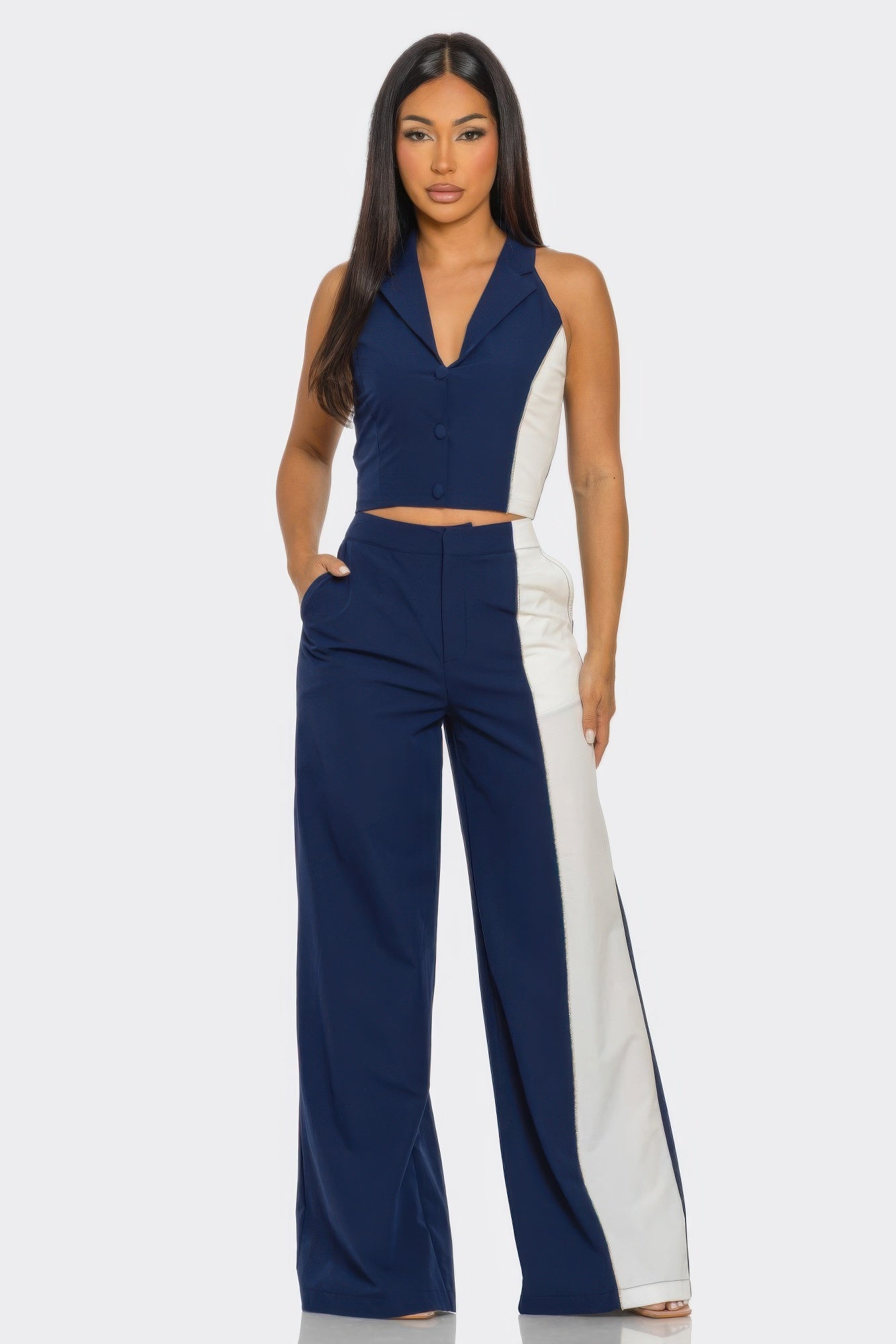 2 Pcs Color Block Set-Product Type | Naughty Smile Fashion