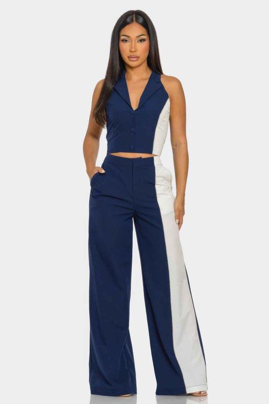 New Arrival – 2 Pcs Color Block Set – New Arrival Now Live