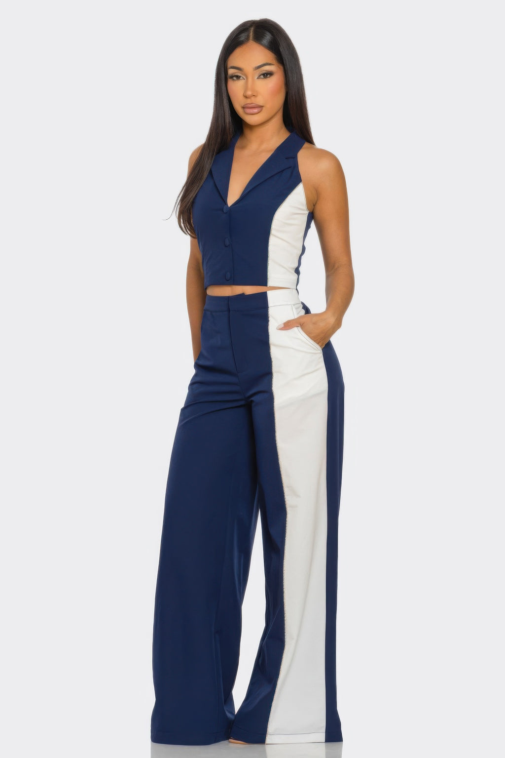2 Pcs Color Block Set-Product Type | Naughty Smile Fashion
