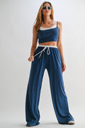 Drawstring Lounge Pants & Crop Top Set-Product Type | Naughty Smile Fashion