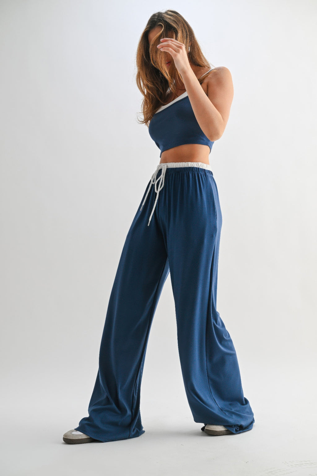 Drawstring Lounge Pants & Crop Top Set-Product Type | Naughty Smile Fashion