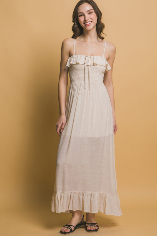 New Arrival – Smocked Ruffle Maxi Dress – New Arrival Now Live