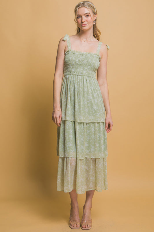 New Arrival – Tiered Midi Floral Dress – New Arrival Now Live
