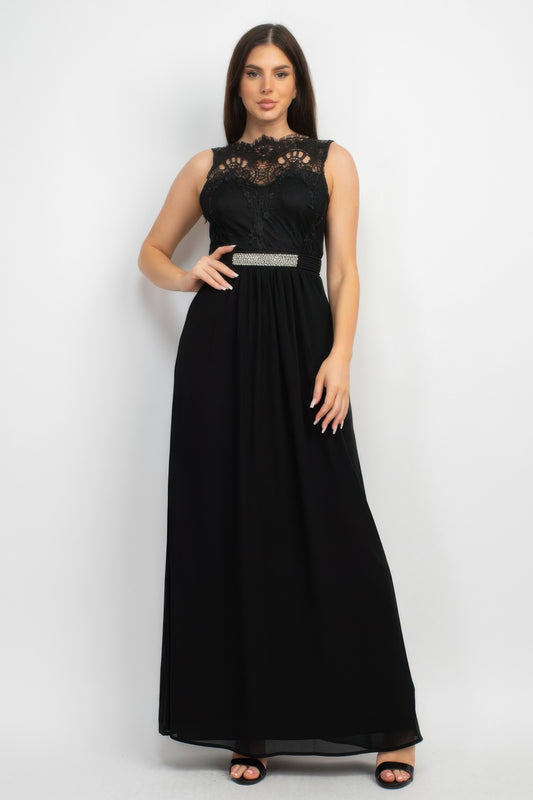 New Arrival – Jewel Waist-tie Lace Maxi Dress – New Arrival Now Live