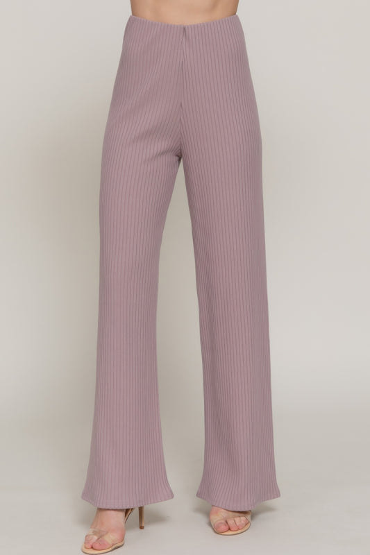 New Arrival – Inside Elastic Waistband Wide Rib Knit Pants – New Arrival Now Live