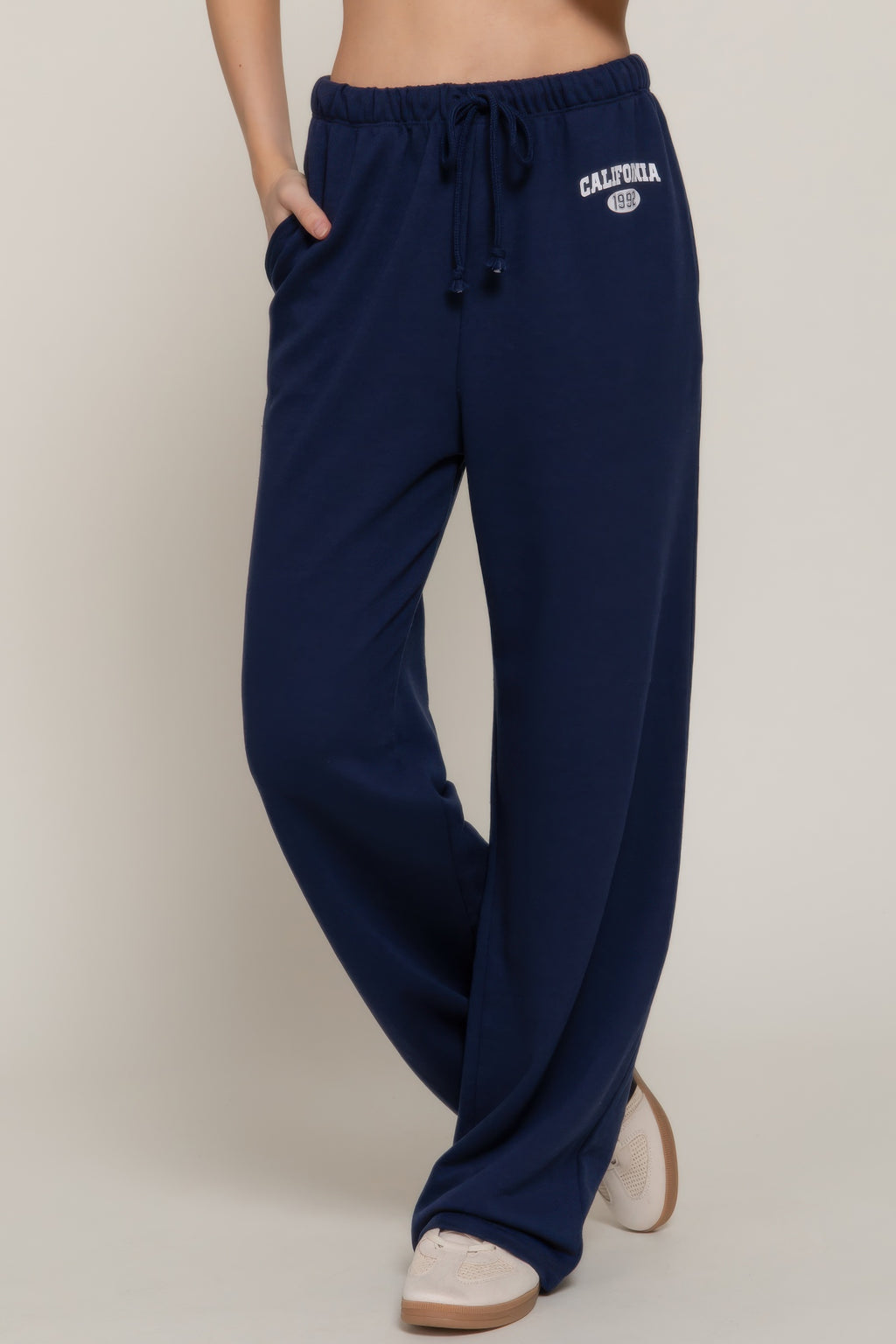 Waistband Print Detail Sweatpants-Product Type | Naughty Smile Fashion