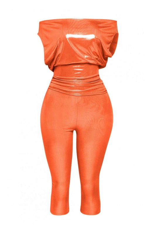 New Arrival – Lose Fit Shimmer Top And Capri Set – New Arrival Now Live