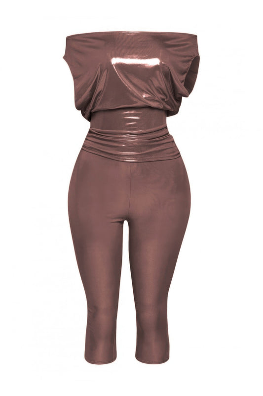 New Arrival – Lose Fit Shimmer Top And Capri Set – New Arrival Now Live