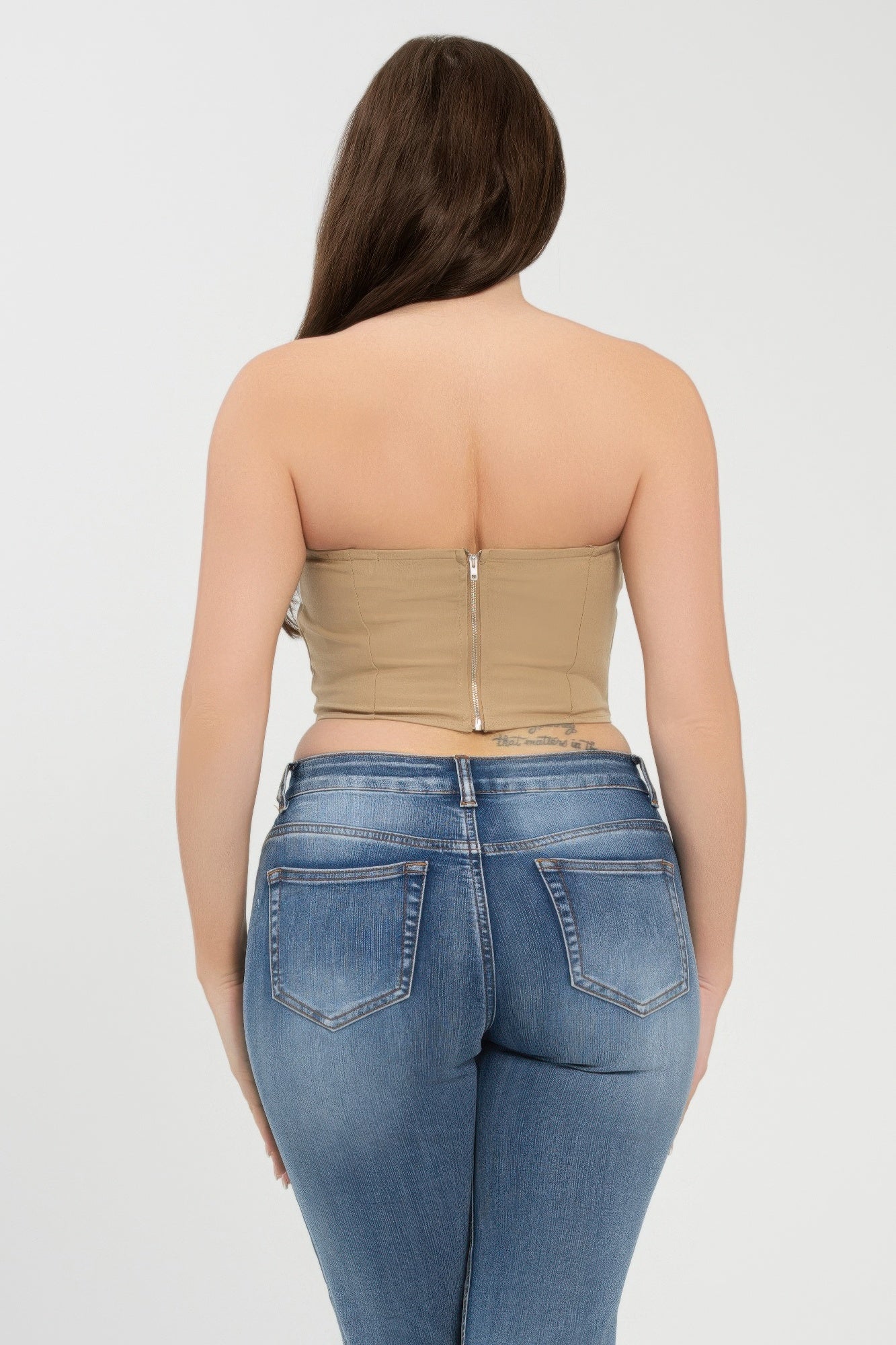 Front Fold-over Color Contrast Tube Top-Product Type | Naughty Smile Fashion