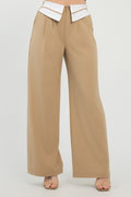Front Button Fold-over Inside Zipper Pants-Product Type | Naughty Smile Fashion