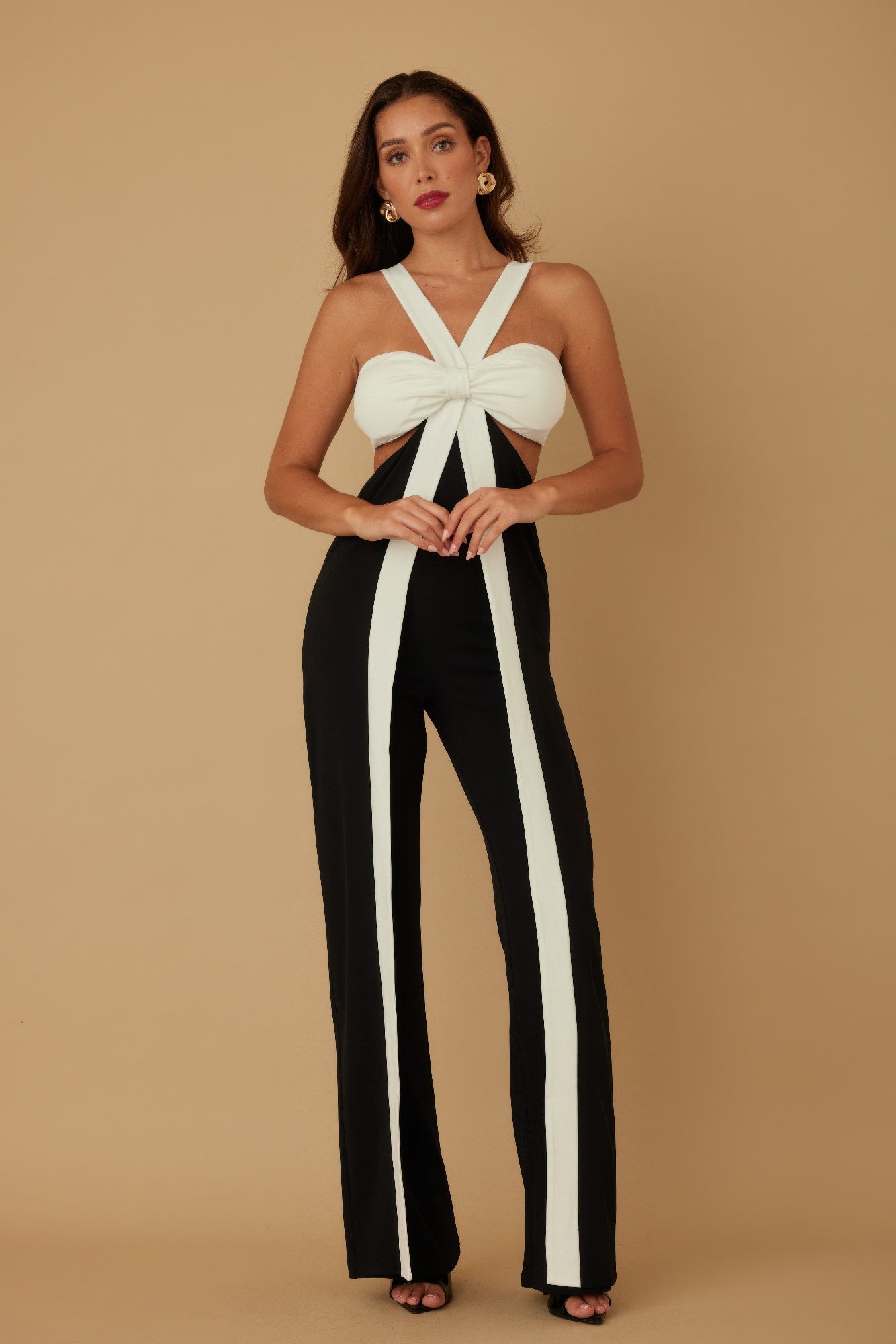 X Ribbon Open Jumpsuit-Product Type | Naughty Smile Fashion