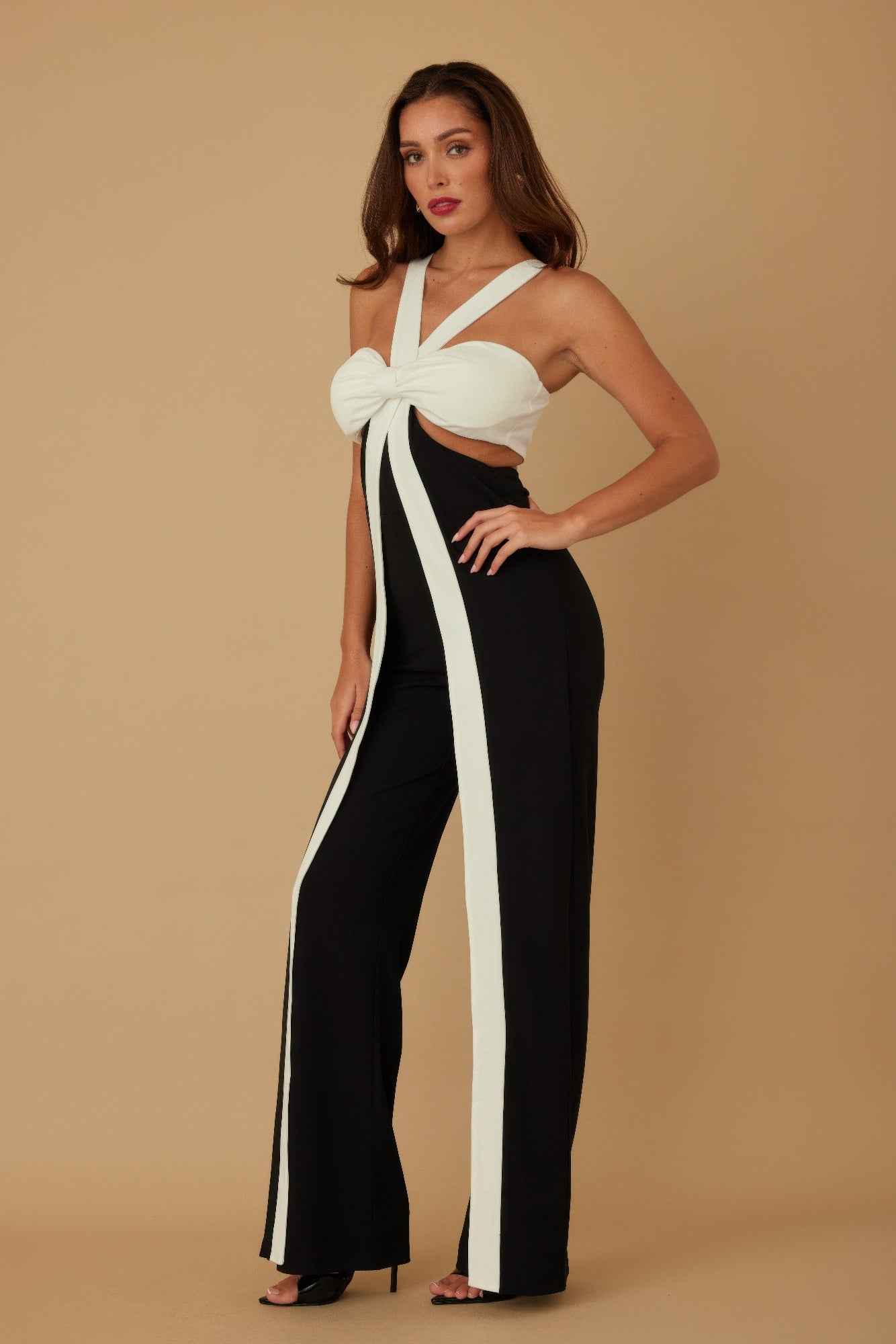 X Ribbon Open Jumpsuit-Product Type | Naughty Smile Fashion