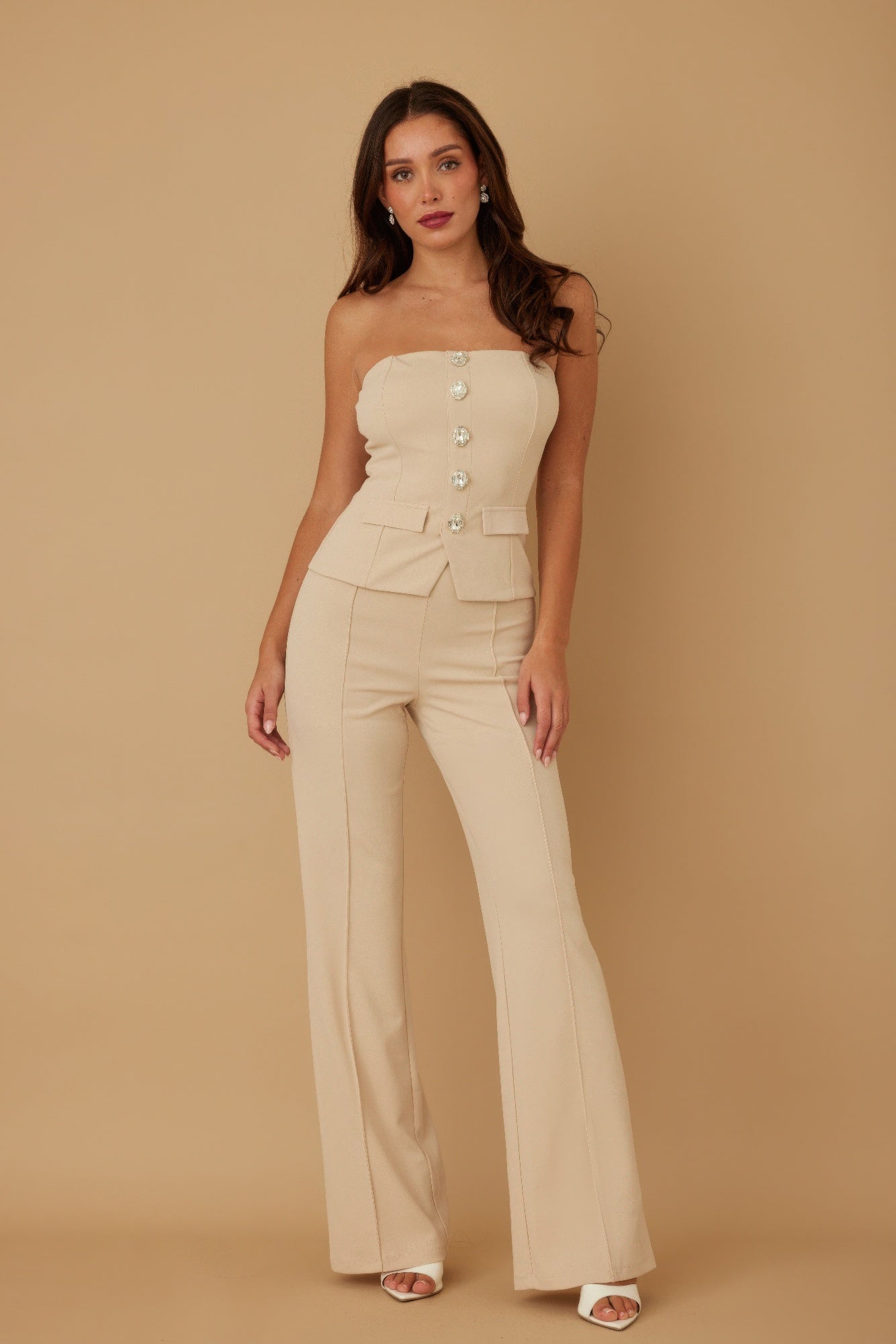 Classy Two Piece Sets With Oval Crystal Stone-Product Type | Naughty Smile Fashion