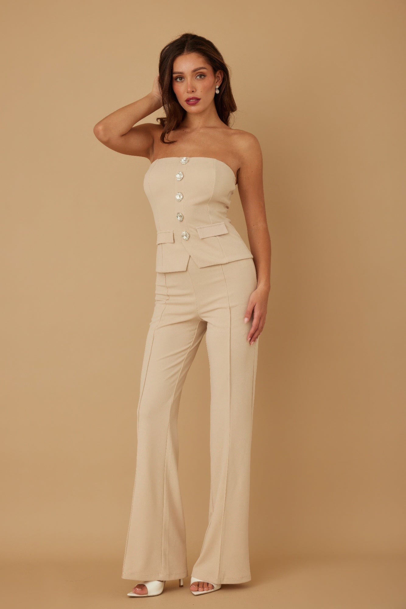 Classy Two Piece Sets With Oval Crystal Stone-Product Type | Naughty Smile Fashion