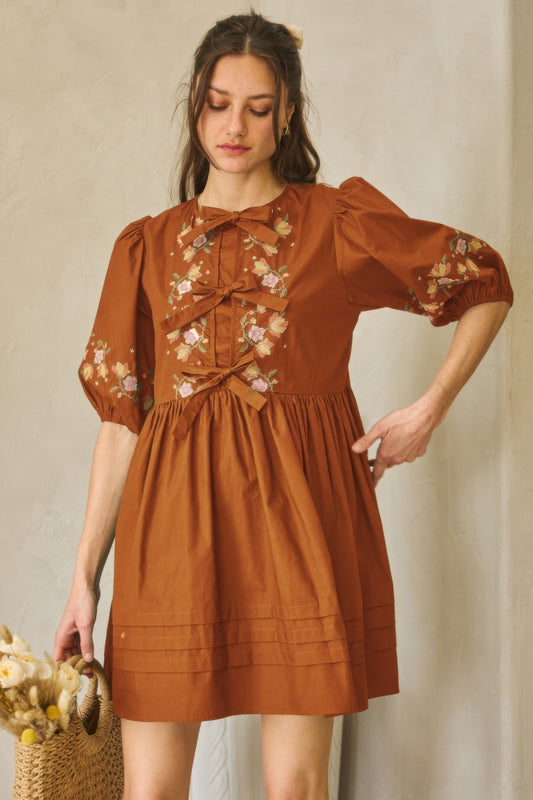 New Arrival – Poplin Front Ribbon Tie Baby Doll Dress – New Arrival Now Live