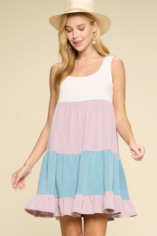 New Arrival – Color Block Babydoll Dress – New Arrival Now Live