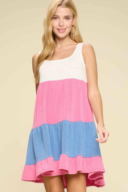 New Arrival – Color Block Babydoll Dress – New Arrival Now Live