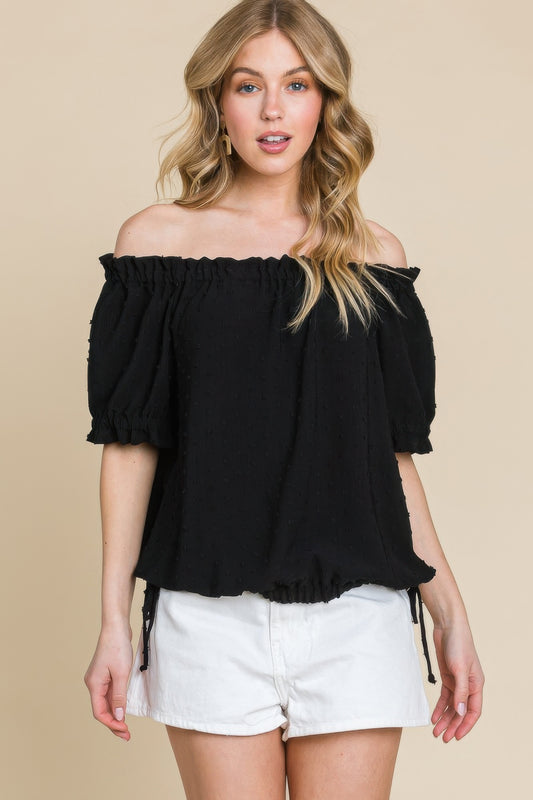 New Arrival – Airflow Dot Off-shoulder Fashion Top – New Arrival Now Live