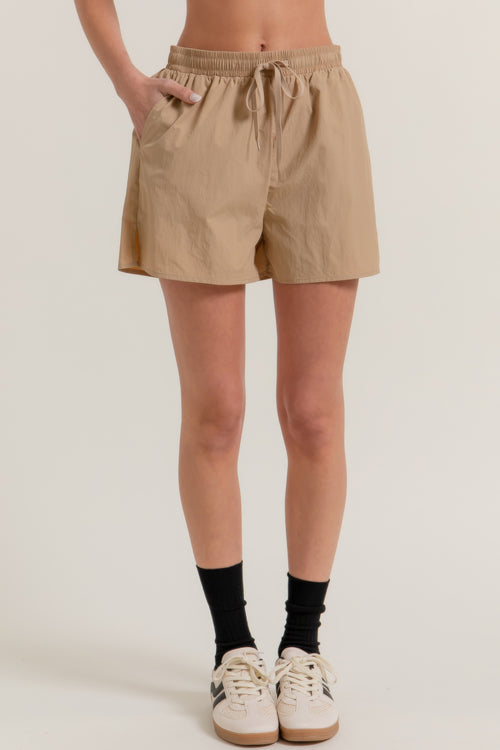 Anorak Side Slit Workout Shorts-Product Type | Naughty Smile Fashion