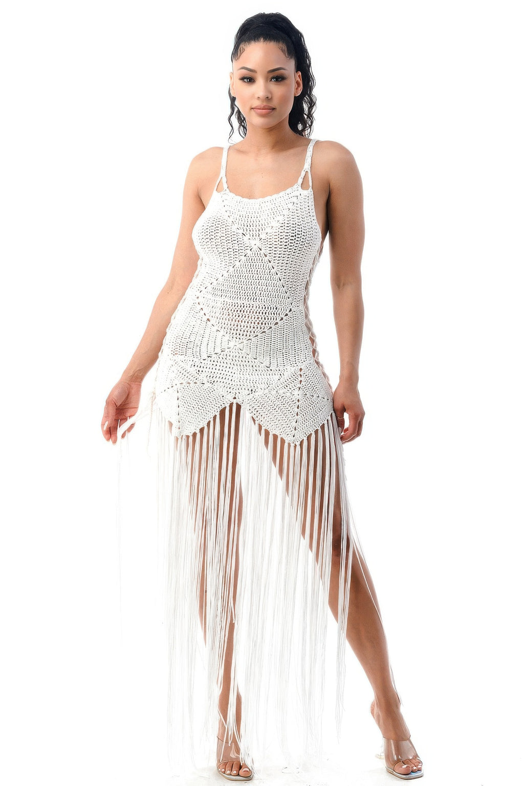 Crochet Dress Bottom Fringe-Product Type | Naughty Smile Fashion