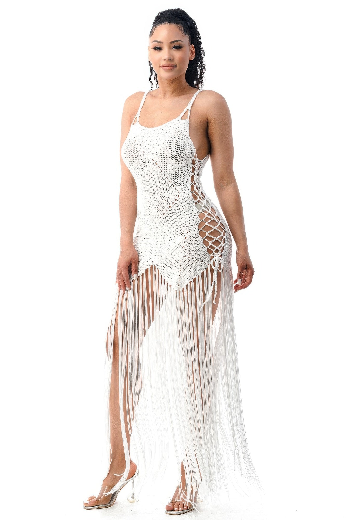Crochet Dress Bottom Fringe-Product Type | Naughty Smile Fashion