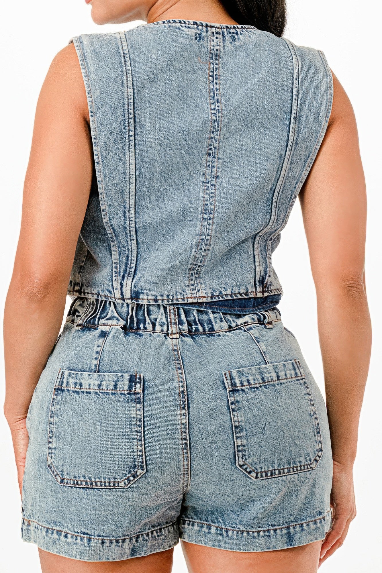 Classic Denim Vest And Short Pants Set-Product Type | Naughty Smile Fashion