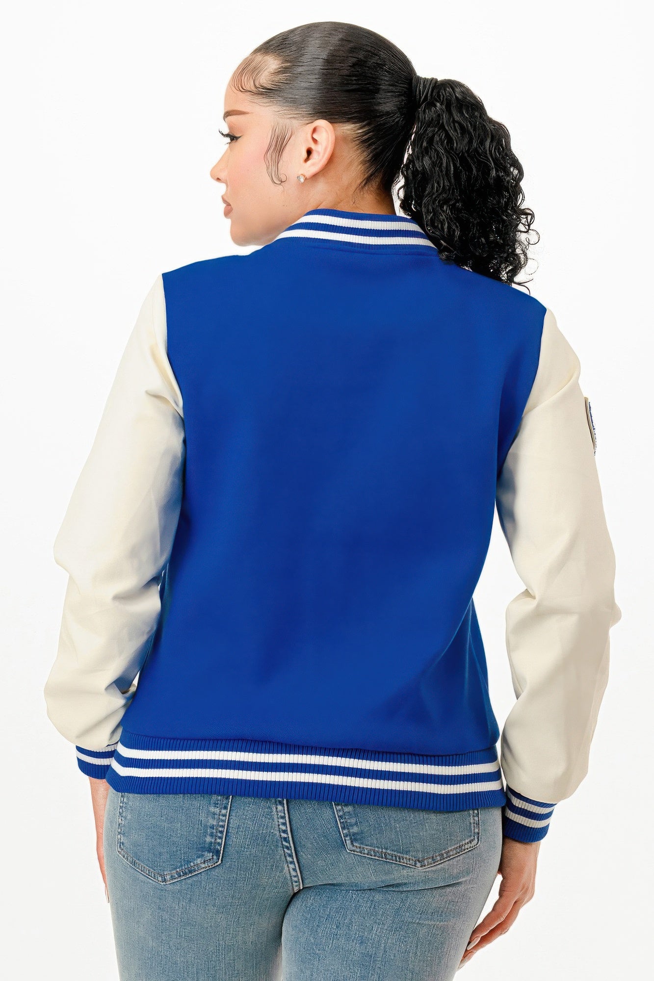 Patch Varsity Bomber Jacket-Product Type | Naughty Smile Fashion