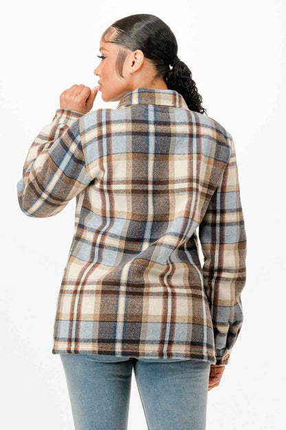 Sherpa Lined Flannel Warm Jacket