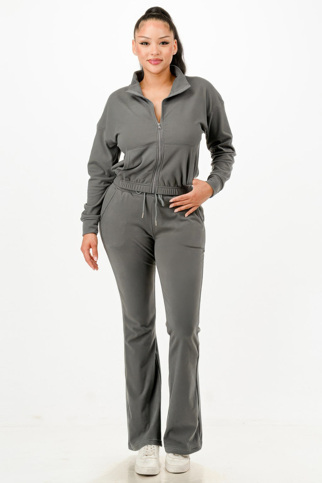 Soft Zipup Track Suit Set-Product Type | Naughty Smile Fashion