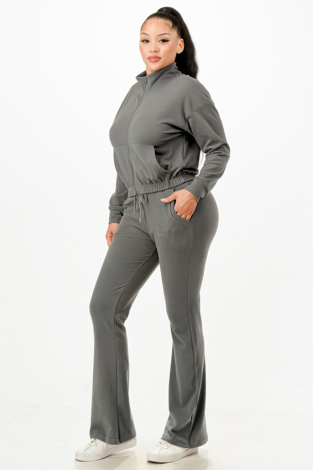 Soft Zipup Track Suit Set-Product Type | Naughty Smile Fashion