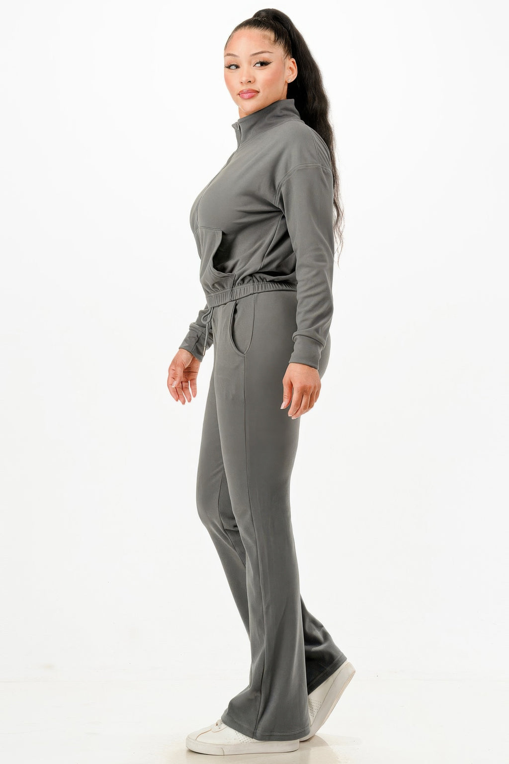 Soft Zipup Track Suit Set-Product Type | Naughty Smile Fashion