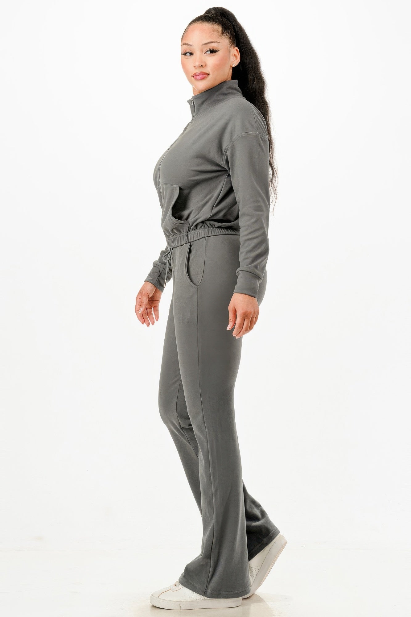 Soft Zipup Track Suit Set-Product Type | Naughty Smile Fashion