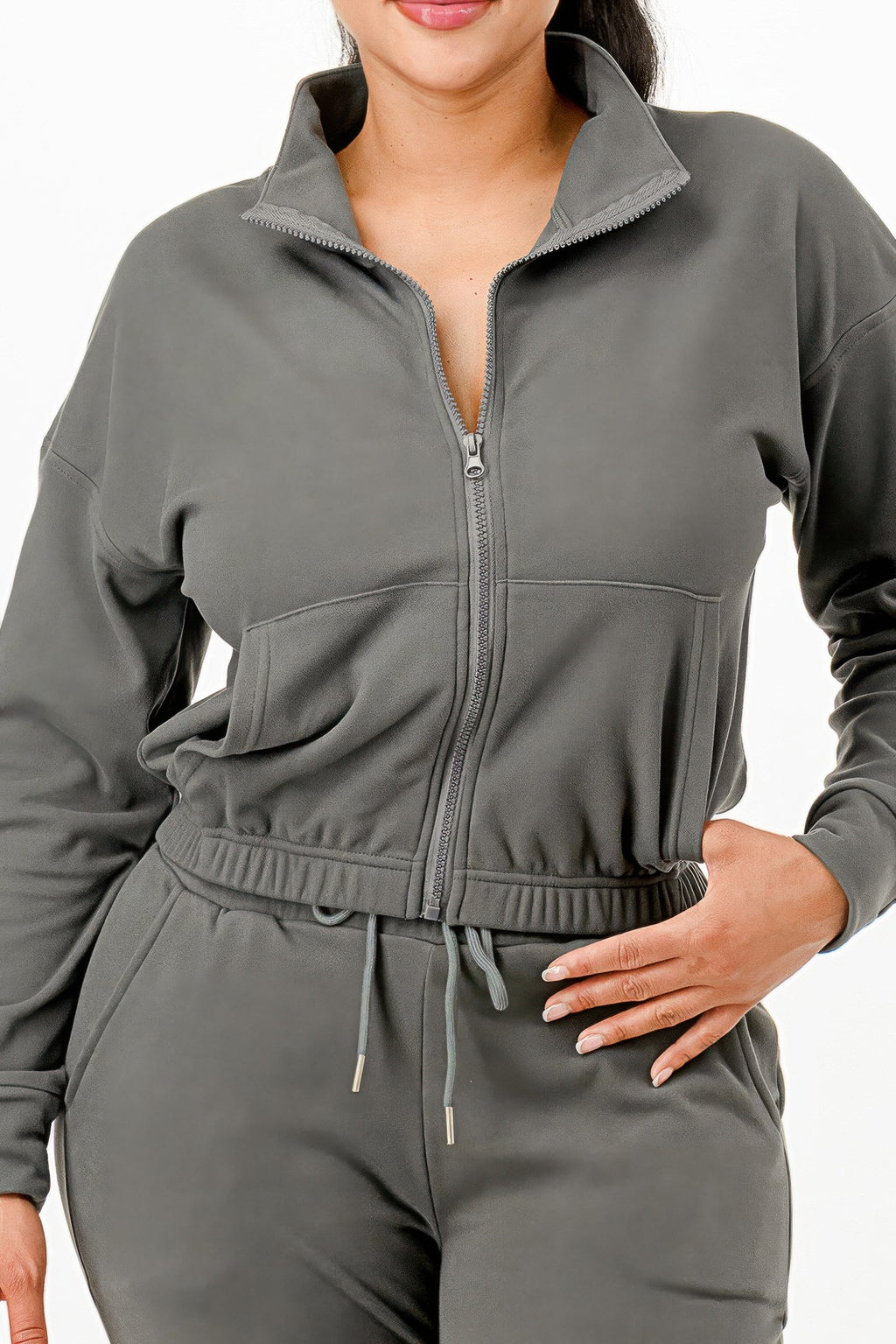 Soft Zipup Track Suit Set-Product Type | Naughty Smile Fashion