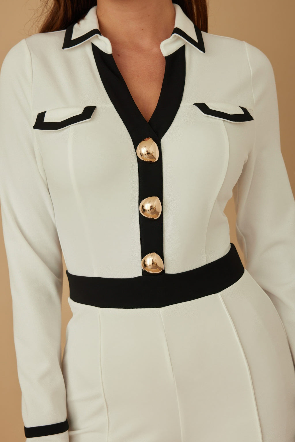 Button Trio Jumpsuit-Product Type | Naughty Smile Fashion