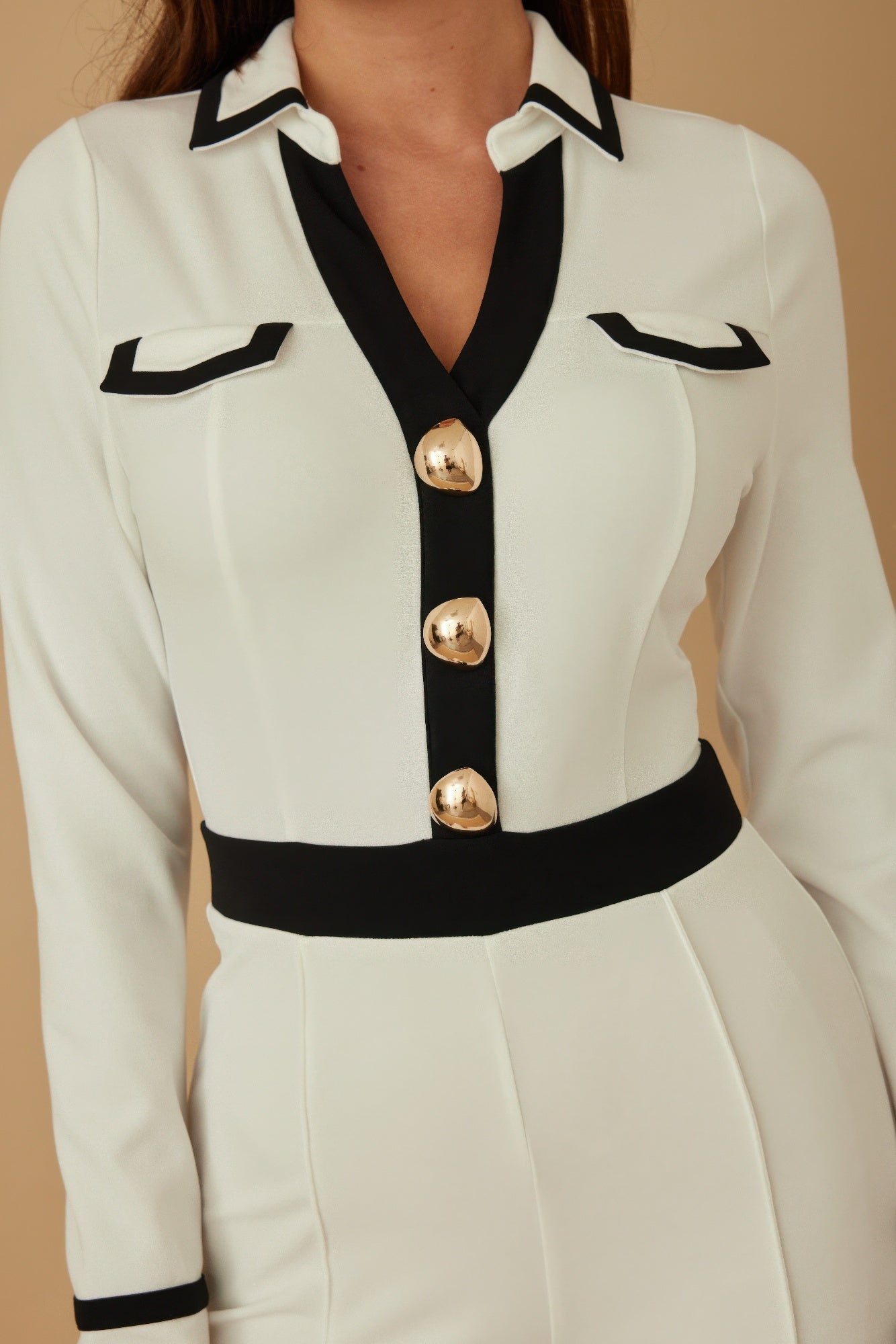 Button Trio Jumpsuit-Product Type | Naughty Smile Fashion