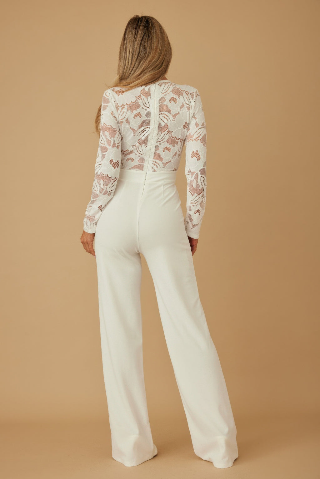 Lace Crochet Long Sleeve Jumpsuit-Product Type | Naughty Smile Fashion