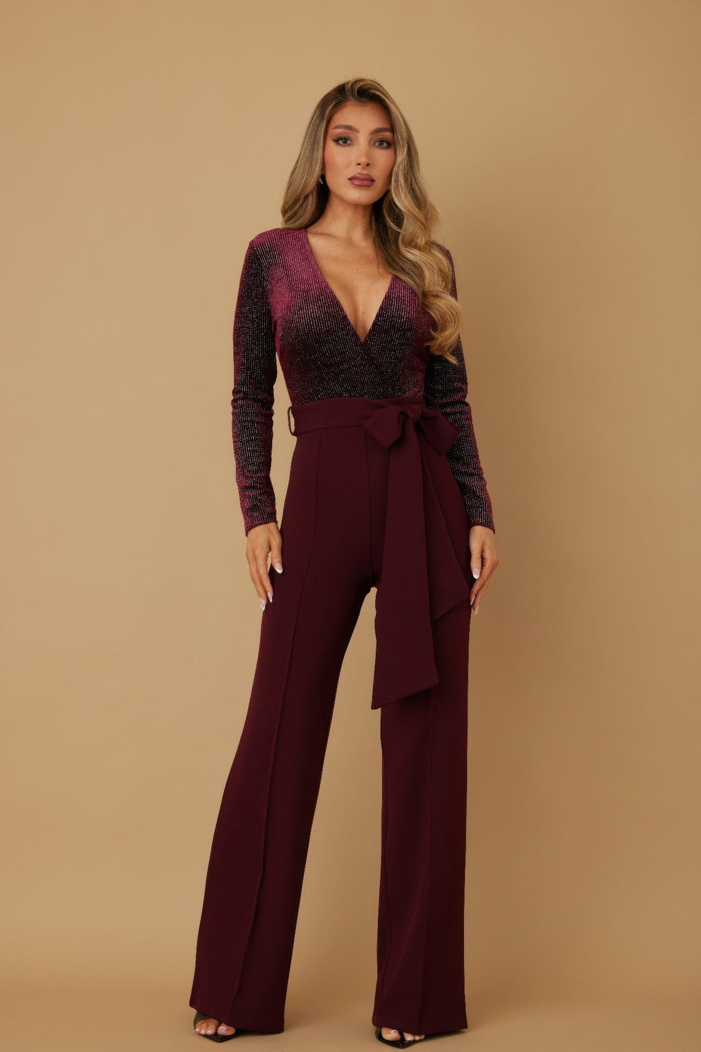 Velvet Top Fashion Jumpsuit-Product Type | Naughty Smile Fashion
