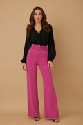 High Waist Pants With Buckle Belt-Product Type | Naughty Smile Fashion