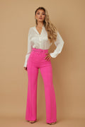 High Waist Pants With Buckle Belt-Product Type | Naughty Smile Fashion