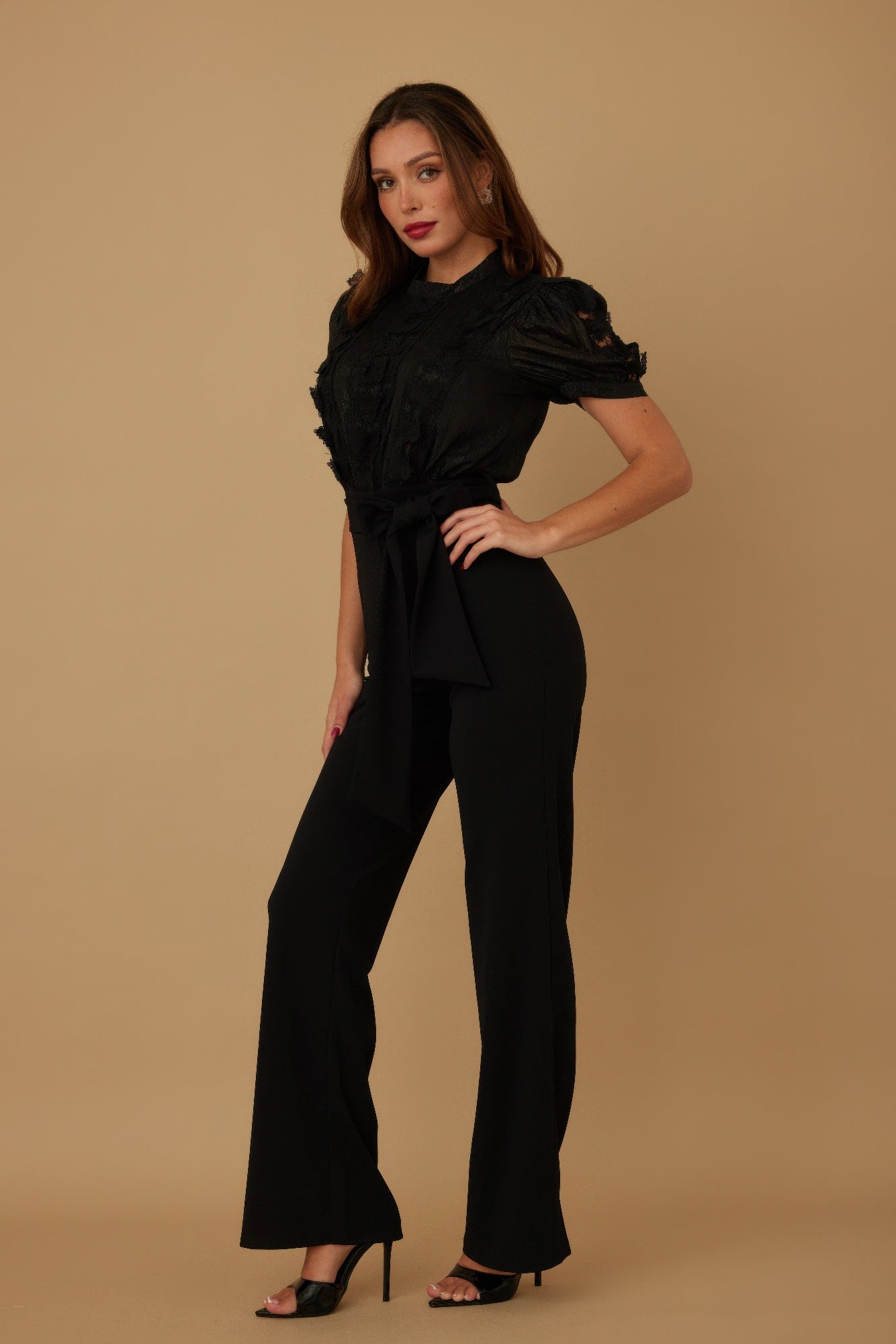 Multi Butterfly Sheer Pattern Jumpsuit-Product Type | Naughty Smile Fashion