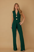 Open Flap With Metal Shank Button Jumpsuit-Product Type | Naughty Smile Fashion