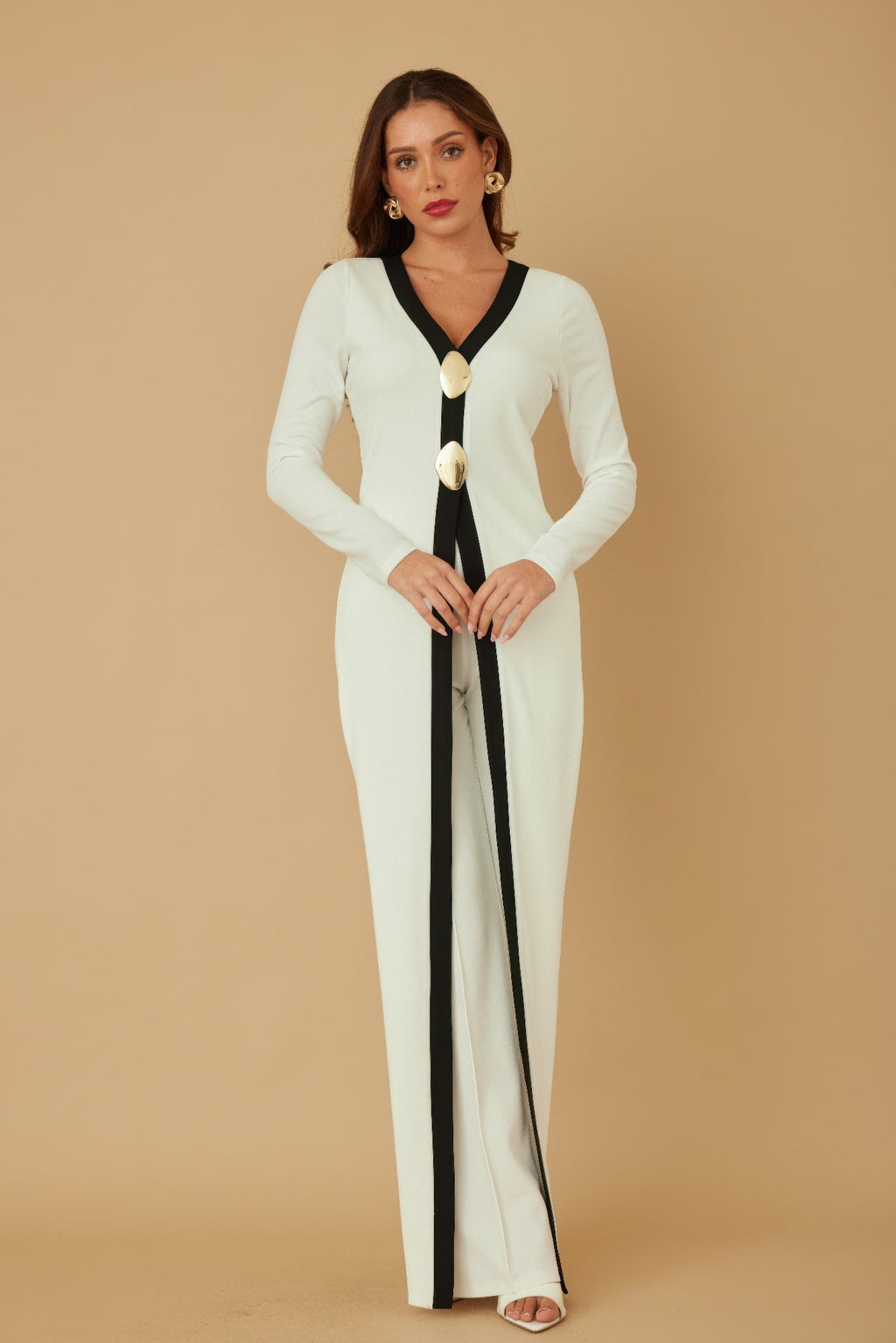 Mirror Stone Long Layer Jumpsuit-Product Type | Naughty Smile Fashion
