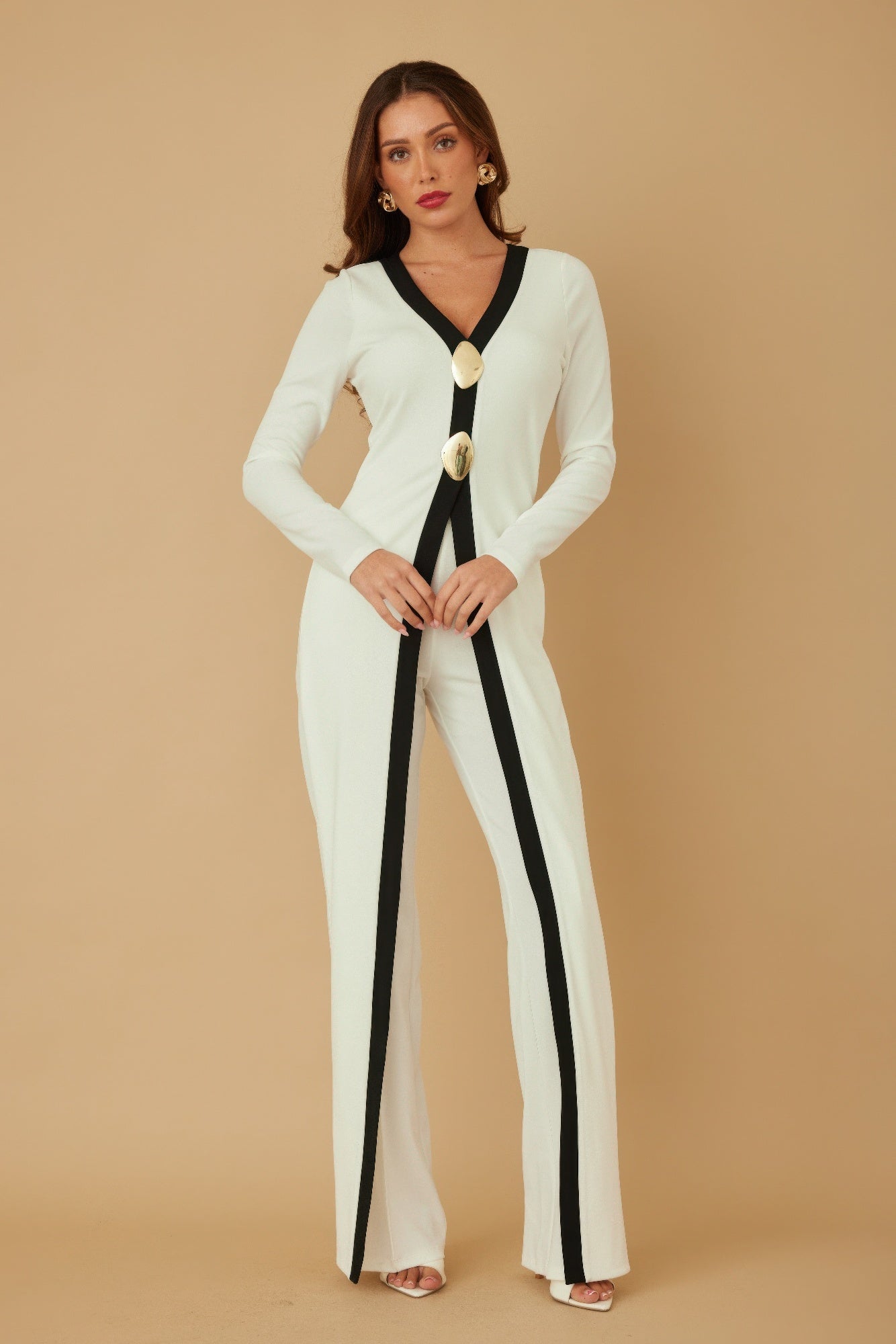 Mirror Stone Long Layer Jumpsuit-Product Type | Naughty Smile Fashion