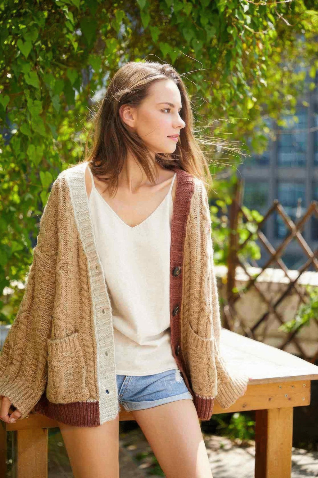 Knit Color Block Cardigan-Product Type | Naughty Smile Fashion