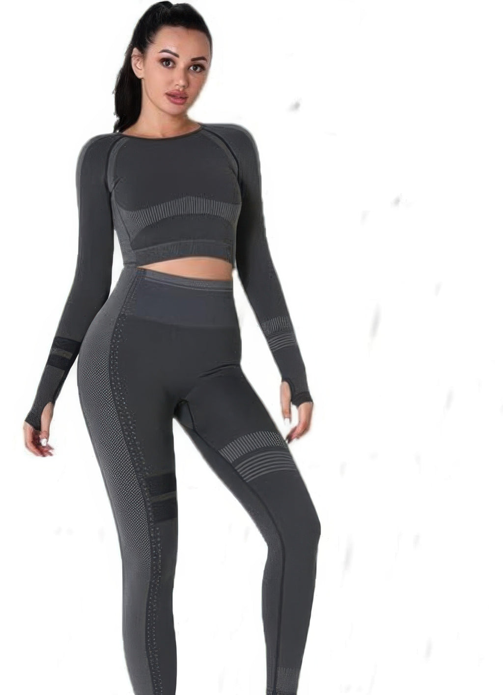 Seamless Long Sleeve Solid Yoga Set-Product Type | Naughty Smile Fashion