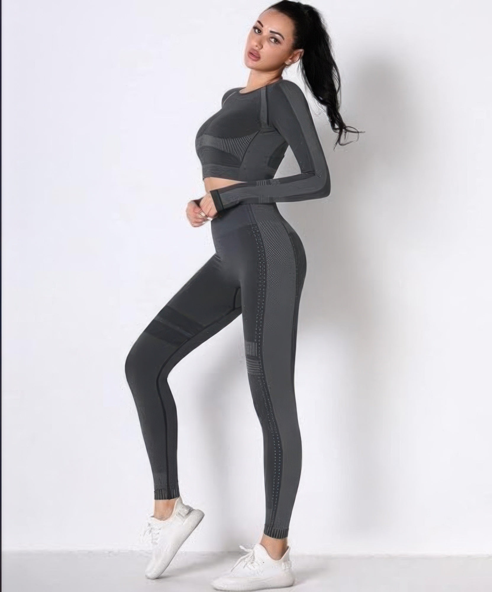Seamless Long Sleeve Solid Yoga Set-Product Type | Naughty Smile Fashion
